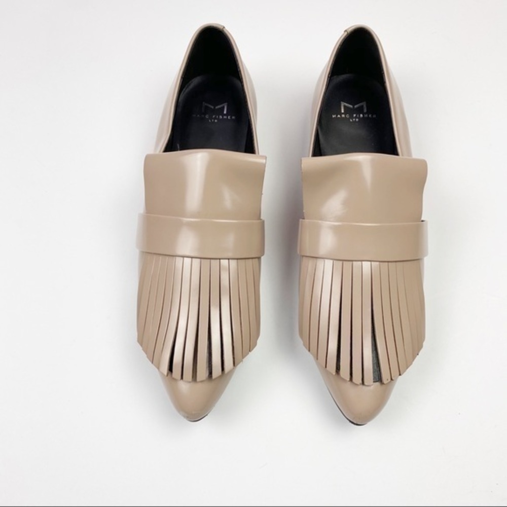 Marc fisher fringe faux leather loafers